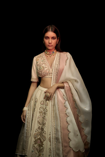 RUMY IVORY LEHENGA SET