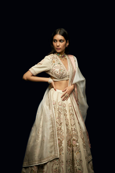 RUMY IVORY LEHENGA SET