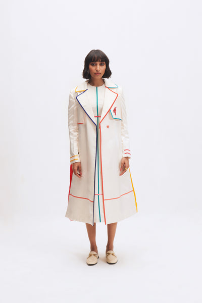 19202 MC STRIPE BOX PLEAT TRENCH