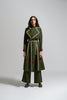 23701 MC STRIPE TRENCH DRESS OLIVE