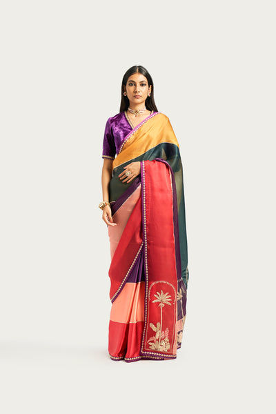 MEKNES CHEVRON MULTICOLOUR SAREE