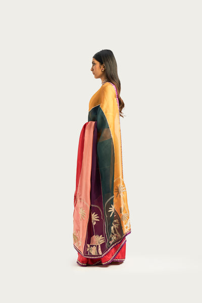 MEKNES CHEVRON MULTICOLOUR SAREE