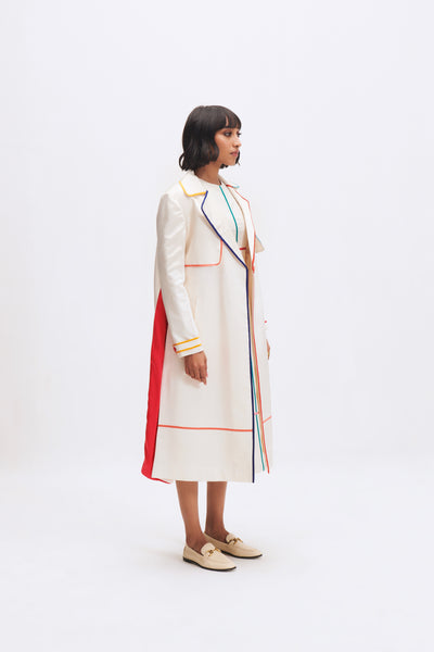 19202 MC STRIPE BOX PLEAT TRENCH