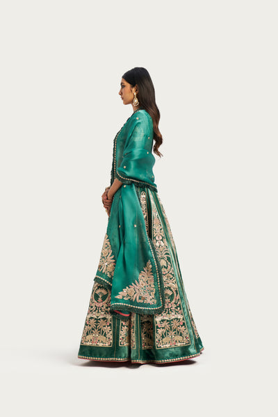 JARDIN MAJORELLE JADE LEHENGA SET