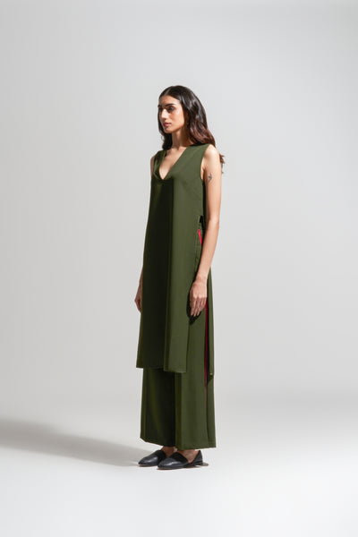 S001/S101 OLIVE KURTA PANT