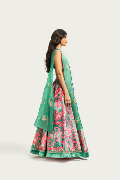 SOCOTRA JADE ROSE LEHENGA SET