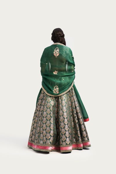 MILLE FLEUR JADE LEHENGA SET