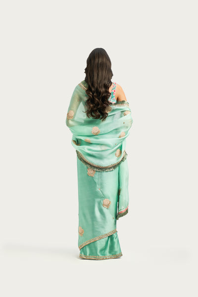 MILLE FLEUR JADE SAREE