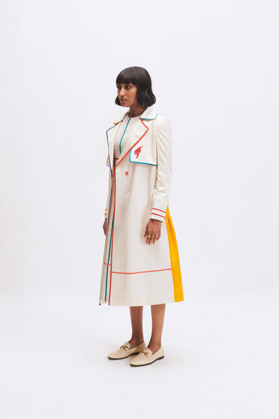 19202 MC STRIPE BOX PLEAT TRENCH