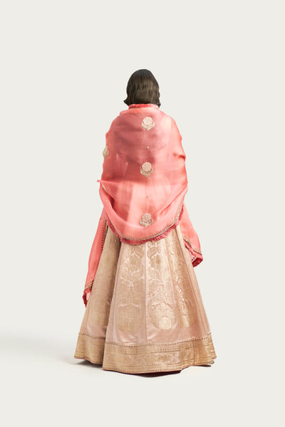 ZOONI PALE EARTH LEHENGA SET