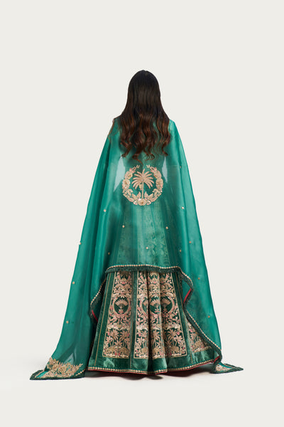 JARDIN MAJORELLE JADE LEHENGA SET