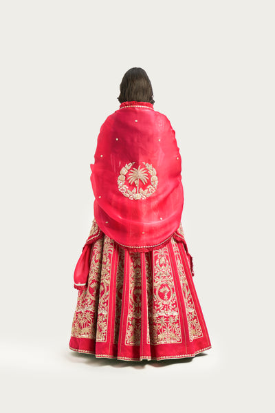 JARDIN MAJORELLE RUBY LEHENGA SET