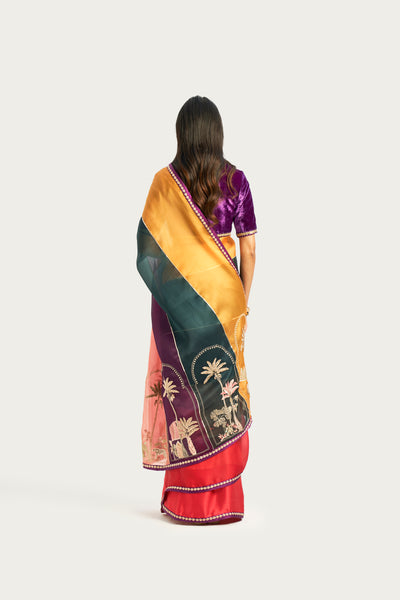 MEKNES CHEVRON MULTICOLOUR SAREE