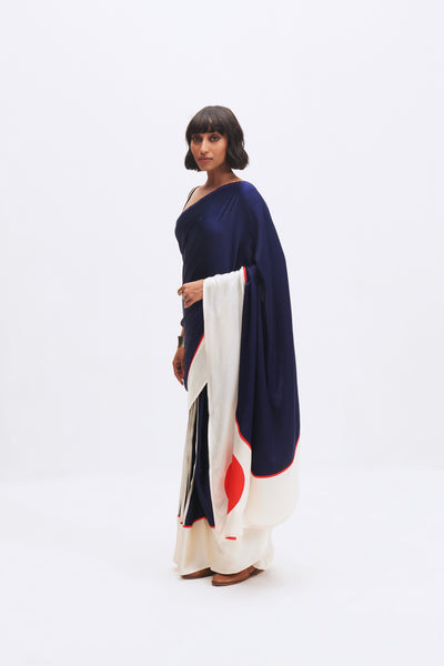 MC STRIPE SAPPHIRE BLOCK SAREE