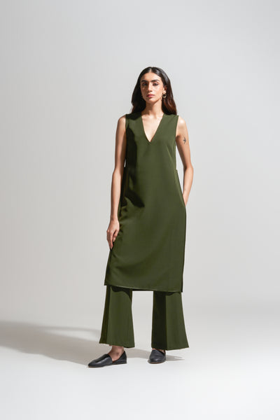 S001/S101 OLIVE KURTA PANT