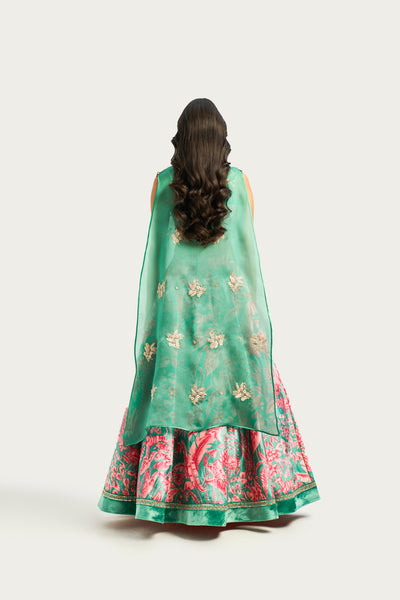 SOCOTRA JADE ROSE LEHENGA SET