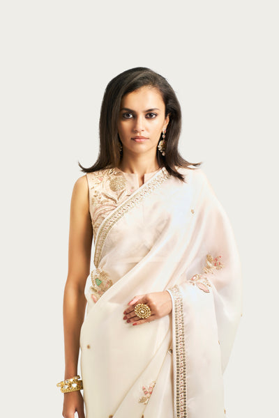 SHALIMAR BUTI COCONUT SORBET SAREE