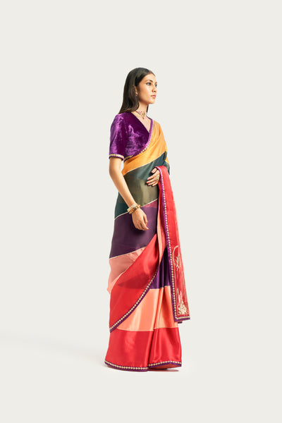 MEKNES CHEVRON MULTICOLOUR SAREE