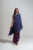 MC STRIPE SAPPHIRE TAPPERED PALLU SAREE