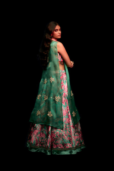 SOCOTRA JADE ROSE LEHENGA SET