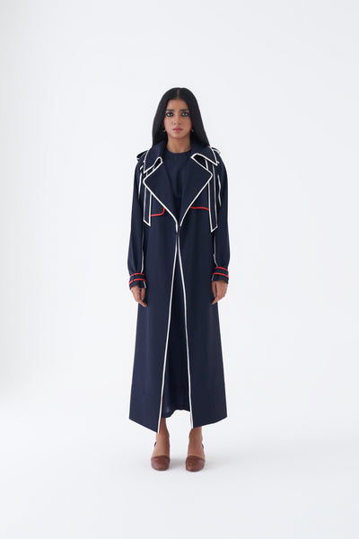 24201L SAPPHIRE TRENCH, SLIP DRESS