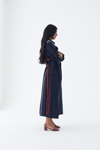 24201L SAPPHIRE TRENCH, SLIP DRESS