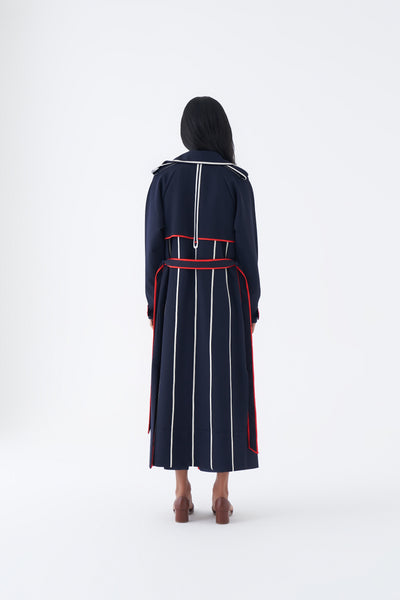 24201L SAPPHIRE TRENCH, SLIP DRESS