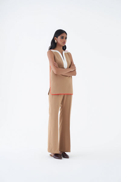 S008 TAUPE TOP PANT