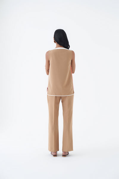 S008 TAUPE TOP PANT