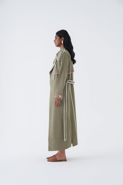 24201L SAGE TRENCH, SLIP DRESS