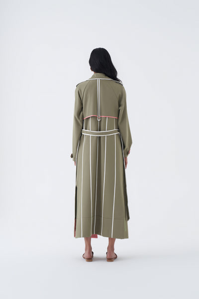 24201L SAGE TRENCH, SLIP DRESS