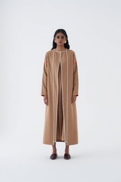 24202 TAUPE JACKET, SLIP DRESS