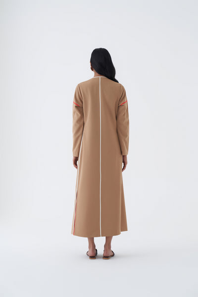 24202 TAUPE JACKET, SLIP DRESS