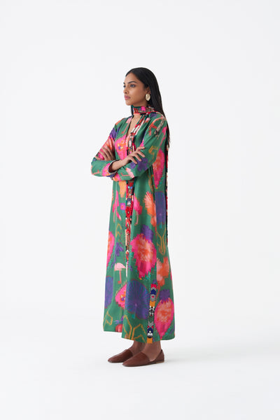 22701 OAXACA VERDE KAFTAN DRESS