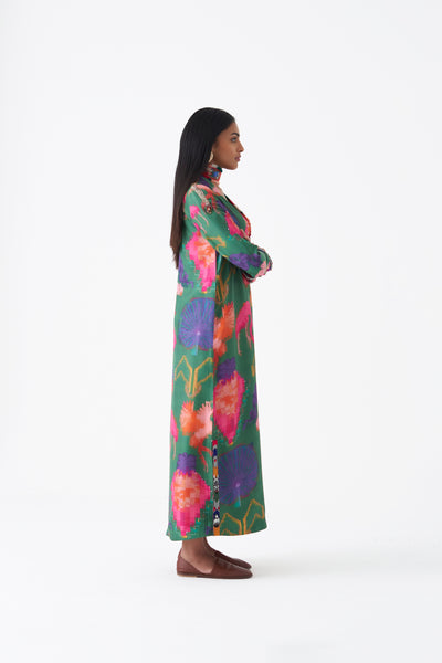 22701 OAXACA VERDE KAFTAN DRESS