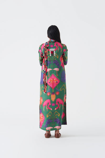 22701 OAXACA VERDE KAFTAN DRESS